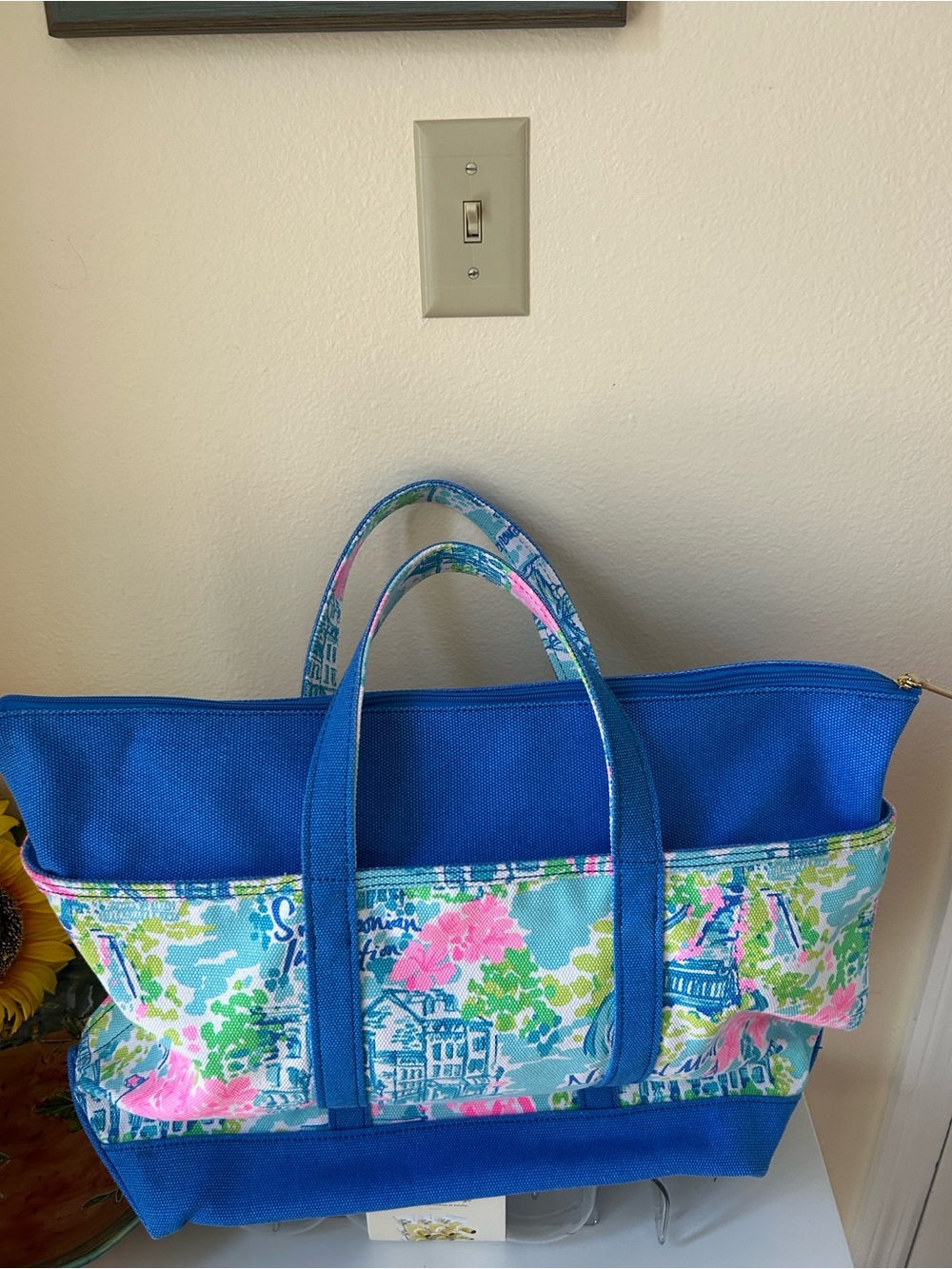 Lilly Pulitzer “Lilly loves DC” Mercato Tote Bag - Picture 9 of 9